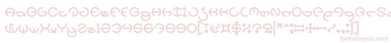 HEATHER THOMAS-Schriftart – Rosa Schriften auf weißem Hintergrund