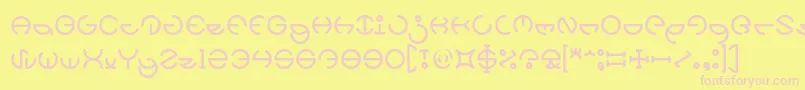 HEATHER THOMAS Font – Pink Fonts on Yellow Background