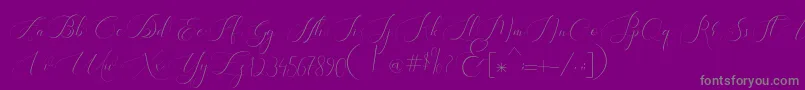 Heavenly Regular demo version Font – Gray Fonts on Purple Background