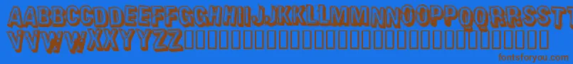 HEAVR    Font – Brown Fonts on Blue Background