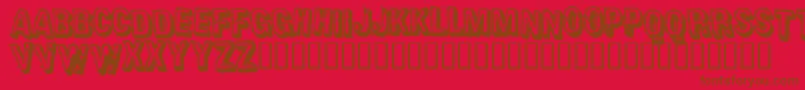 More about HEAVR Font HEAVR Font – Brown Fonts on Red Background