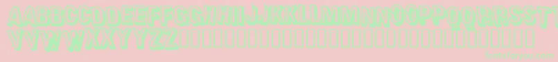 HEAVR    Font – Green Fonts on Pink Background