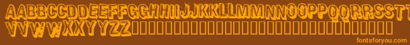 HEAVR    Font – Orange Fonts on Brown Background