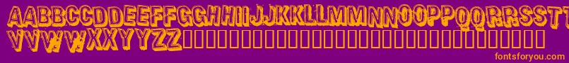 HEAVR    Font – Orange Fonts on Purple Background