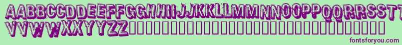HEAVR    Font – Purple Fonts on Green Background