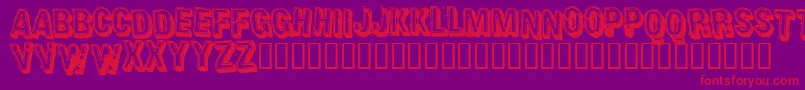 Шрифт HEAVR    – красные шрифты на фиолетовом фоне