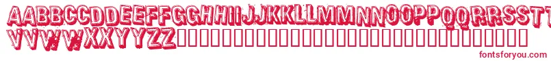 HEAVR    Font – Red Fonts on White Background