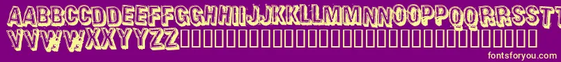 More about HEAVR Font HEAVR Font – Yellow Fonts on Purple Background
