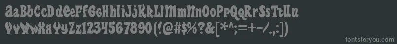 heavy heap Font – Gray Fonts on Black Background