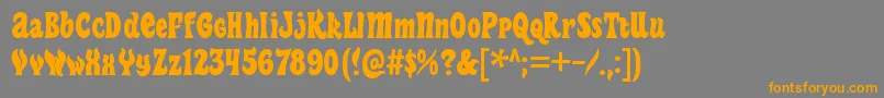 heavy heap Font – Orange Fonts on Gray Background