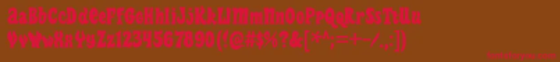heavy heap Font – Red Fonts on Brown Background