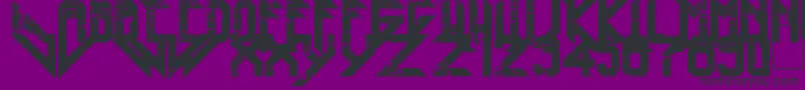 Heavy Metal Blight-fontti – mustat fontit violetilla taustalla