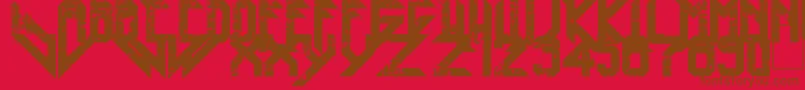 Czcionka Heavy Metal Blight – brązowe czcionki na czerwonym tle