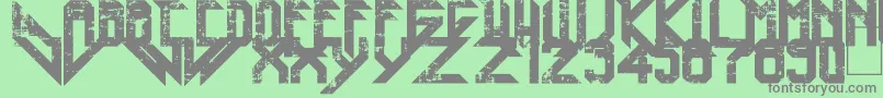 Heavy Metal Blight Font – Gray Fonts on Green Background