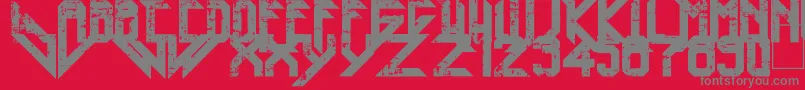 Saiba mais sobre a fonte Heavy Metal Blight Fonte Heavy Metal Blight – fontes cinzas em um fundo vermelho