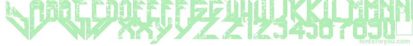 Fonte Heavy Metal Blight – fontes verdes em um fundo branco