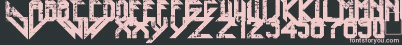 Lisätietoja Heavy Metal Blight-fontista Heavy Metal Blight-fontti – vaaleanpunaiset fontit mustalla taustalla