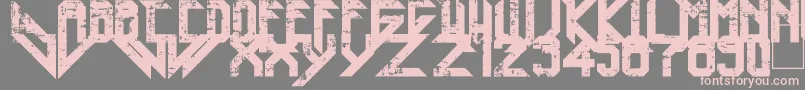 Saiba mais sobre a fonte Heavy Metal Blight Fonte Heavy Metal Blight – fontes rosa em um fundo cinza