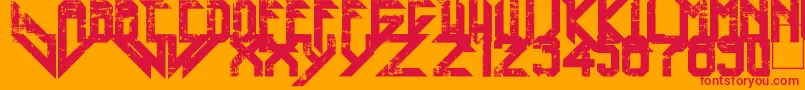 Heavy Metal Blight Font – Red Fonts on Orange Background