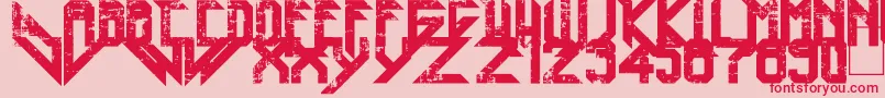 Heavy Metal Blight Font – Red Fonts on Pink Background