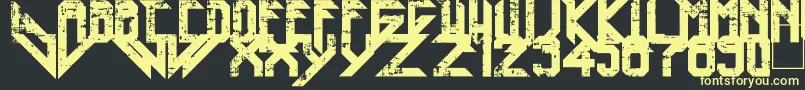 Lisätietoja Heavy Metal Blight-fontista Heavy Metal Blight-fontti – keltaiset fontit mustalla taustalla
