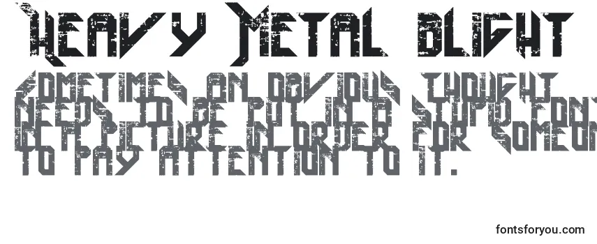Schriftart Heavy Metal Blight