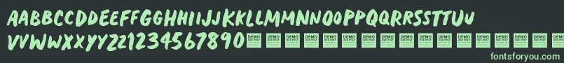 Heavy Trip   Demo Font – Green Fonts on Black Background