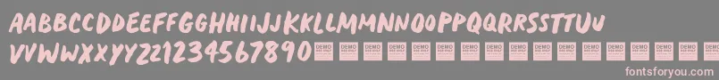 Heavy Trip   Demo Font – Pink Fonts on Gray Background