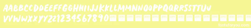 Heavy Trip   Demo Font – White Fonts on Yellow Background