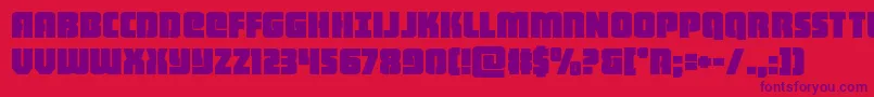 heavyfalcon-Schriftart – Violette Schriften auf rotem Hintergrund
