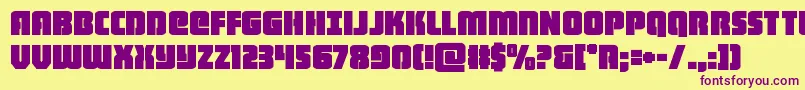 heavyfalcon Font – Purple Fonts on Yellow Background