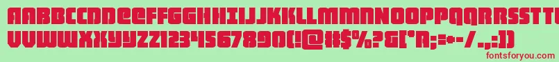 heavyfalcon Font – Red Fonts on Green Background