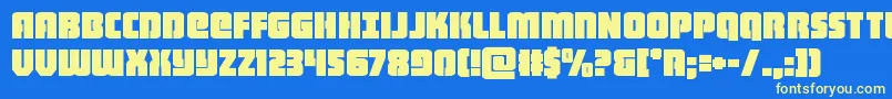 More about heavyfalcon Font heavyfalcon Font – Yellow Fonts on Blue Background