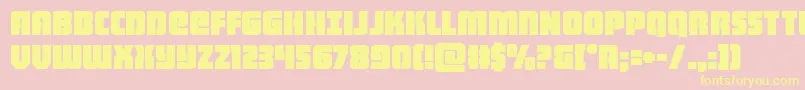 heavyfalcon Font – Yellow Fonts on Pink Background