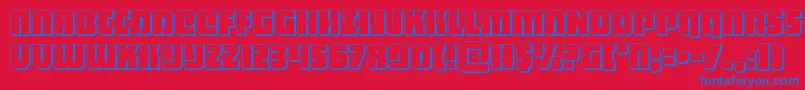 heavyfalcon3d Font – Blue Fonts on Red Background