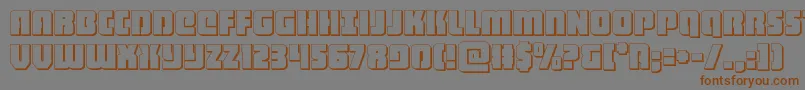 heavyfalcon3d Font – Brown Fonts on Gray Background