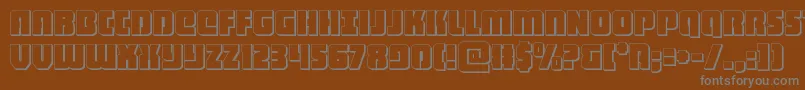 heavyfalcon3d Font – Gray Fonts on Brown Background