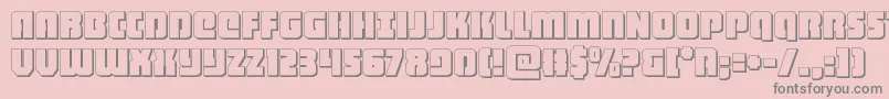 heavyfalcon3d Font – Gray Fonts on Pink Background