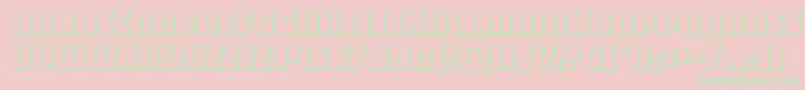 heavyfalcon3d-Schriftart – Grüne Schriften auf rosa Hintergrund