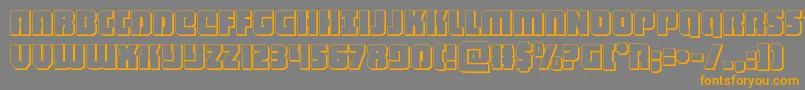 heavyfalcon3d Font – Orange Fonts on Gray Background