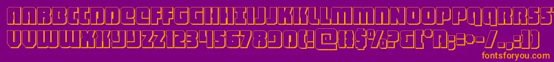 heavyfalcon3d Font – Orange Fonts on Purple Background