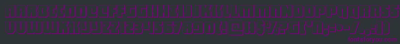 Шрифт heavyfalcon3d – фиолетовые шрифты на чёрном фоне