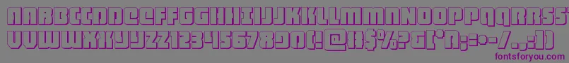 heavyfalcon3d-Schriftart – Violette Schriften auf grauem Hintergrund