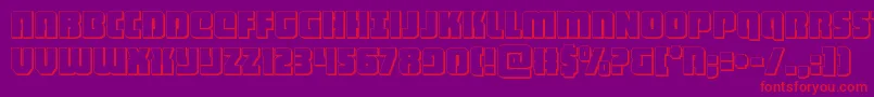 heavyfalcon3d Font – Red Fonts on Purple Background