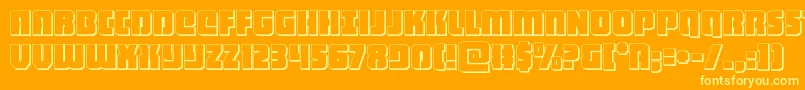 heavyfalcon3d Font – Yellow Fonts on Orange Background