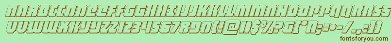 heavyfalcon3dital Font – Brown Fonts on Green Background