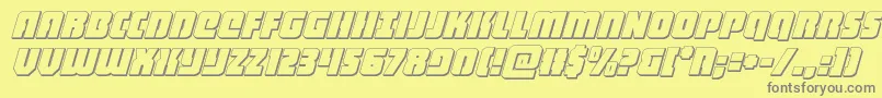 heavyfalcon3dital Font – Gray Fonts on Yellow Background