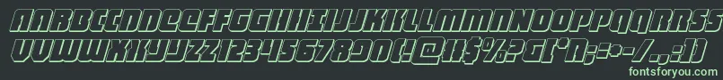 heavyfalcon3dital Font – Green Fonts on Black Background