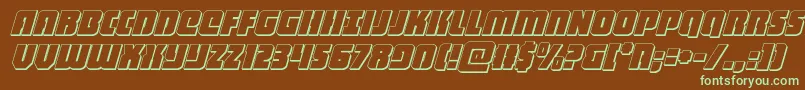heavyfalcon3dital Font – Green Fonts on Brown Background