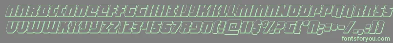 heavyfalcon3dital Font – Green Fonts on Gray Background
